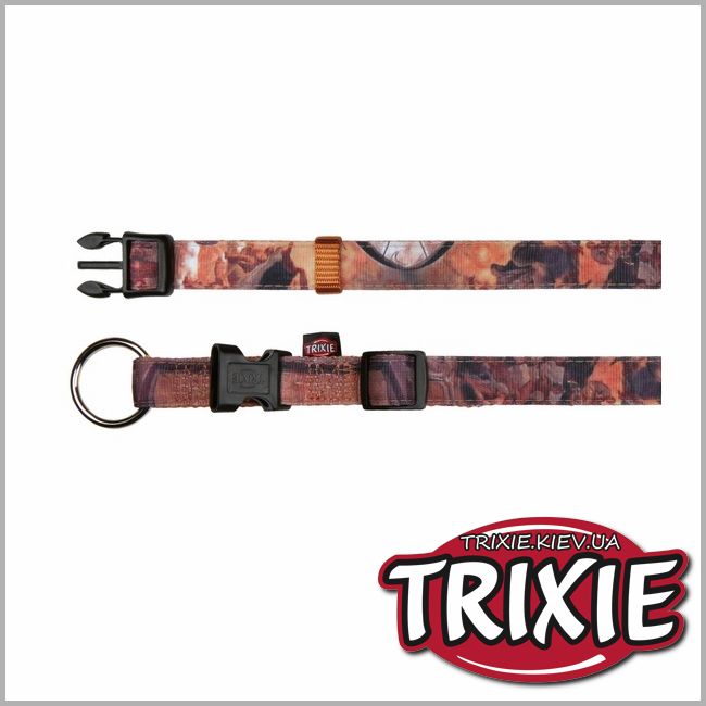 ТРИКСИ Украина - Ошейник  для собак TRIXIE с рисунком (РазмерS-M: 30-45/2 см, бежевый)