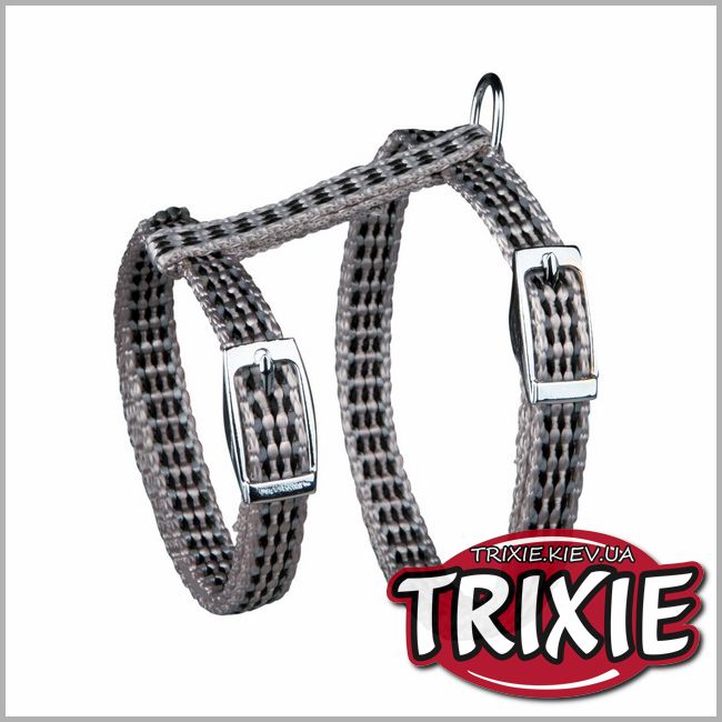 ТРІКСІ Україна - Шлейка з повідцем для кішок TRIXIE- з відбивачем (22-42см/10мм/1,2м)