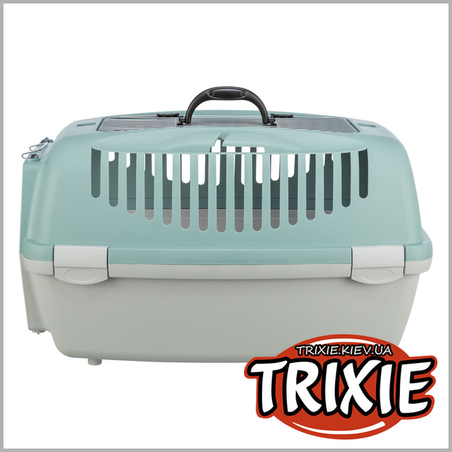 ТРИКСИ Украина - Переноска Trixie 39869 "Capri 3 Open Top" (до 12кг), S: 40х38х61см, светло-серый/шалфей