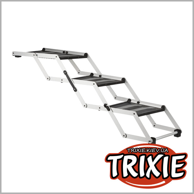 ТРИКСИ Украина - 3-ступенчатые складные ступеньки для животных Trixie 39376 (алюминий/пластик/ТПГ)