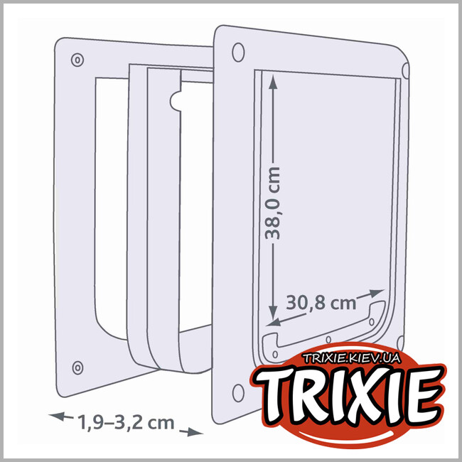 ТРИКСИ Украина - Дверцы для животных Trixie 3879 Free Dog 2-Way Flap + тоннельный элемент M–XL 39*45 см
