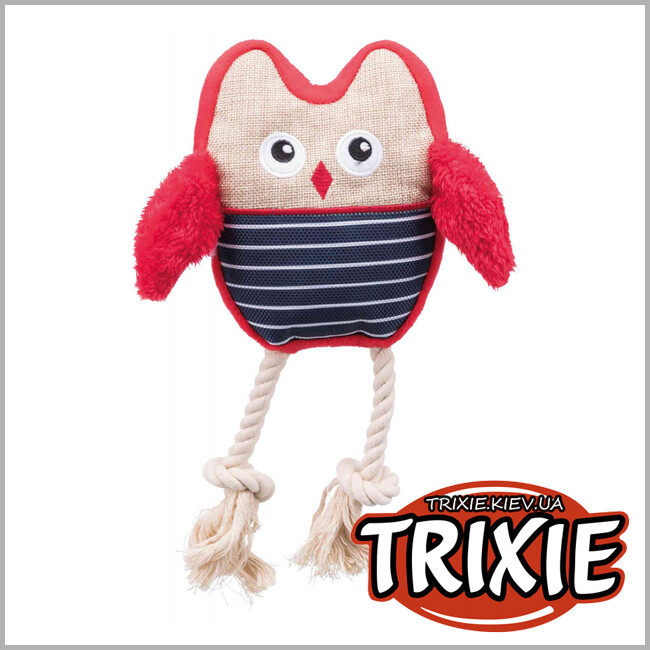 ТРИКСИ Украина - Сова Trixie Owl (плюш/ткань со звуком 24см)