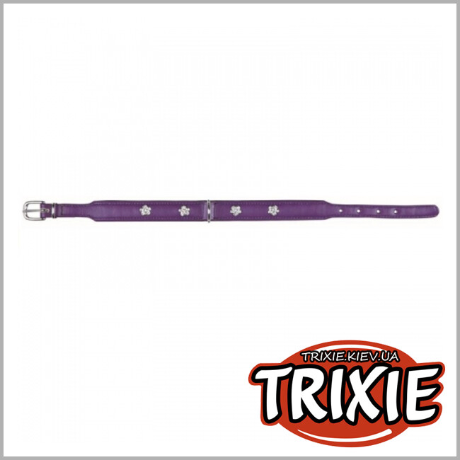 ТРИКСИ Украина - Ошейник Active Soft-TRIXIE фиолетовый со стразами (39–46см/22 мм)