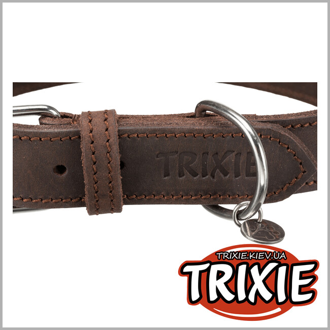 ТРИКСИ Украина - Кожаный ошейник в деревенском стиле Trixie (L 48-56 см / 30 мм)