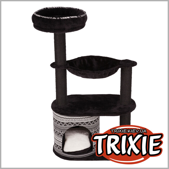 ТРІКСІ Україна - Будиночок-драпак для котів Trixie 43466 "Giada", 112см, чорний/білий