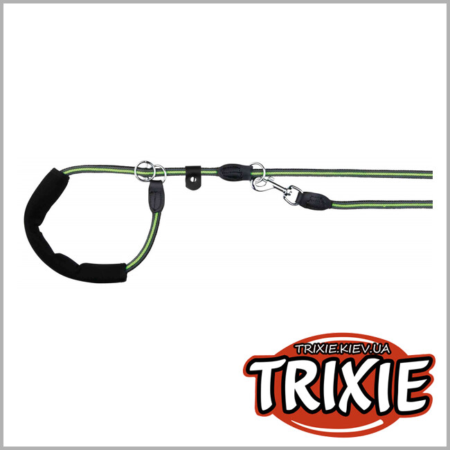 ТРИКСИ Украина - Поводок-удавка Fusion-RTIXIE (Размер M–XL: 1.90м/13мм,черный/зеленый)