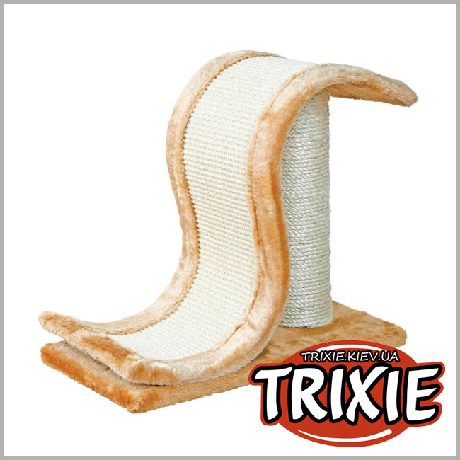 ТРІКСІ Україна - Дряпка-хвиля Trixie 4341 для котів Inca сизаль/плюш світло-коричнева 44х25х39 см