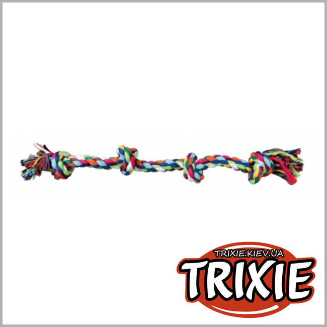ТРИКСИ Украина - Канат с 4 узлами для собак TRIXIE - Denta Fun (360g / 54cm)