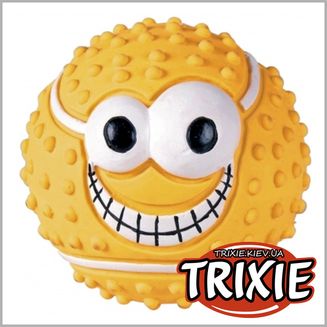 ТРИКСИ Украина - Мяч-рожица с пищалкой для собак TRIXIE 3527 (пищалка 7cm)