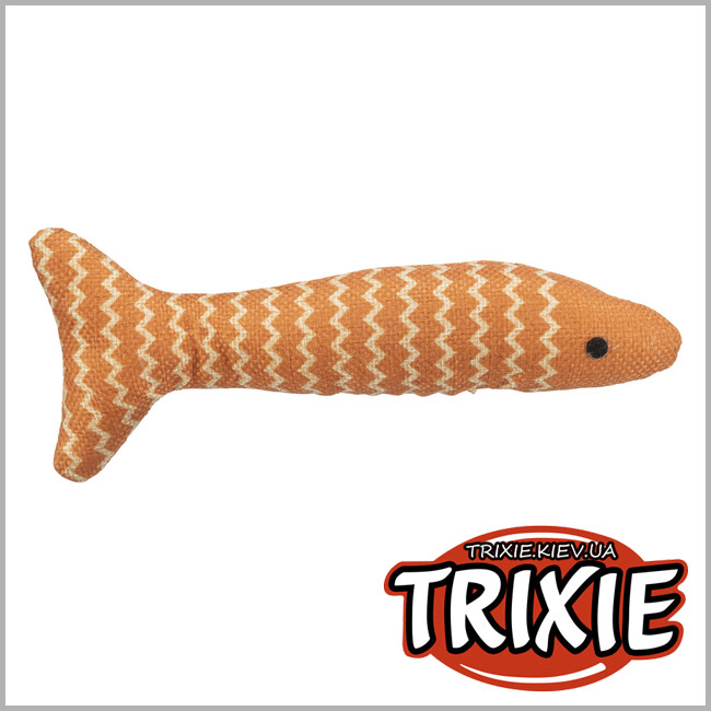 ТРИКСИ Украина - Игрушка Trixie 41118 для кошек Рыба с кошачьей мятой полиэстер цветная 20см.