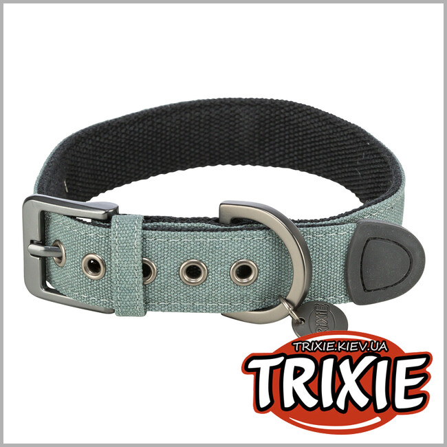 ТРИКСИ Украина - Ошейник для собак Trixie 1970816 CityStyle экстраширокий хлопок L 45–52 см 30 мм светло-зеленый