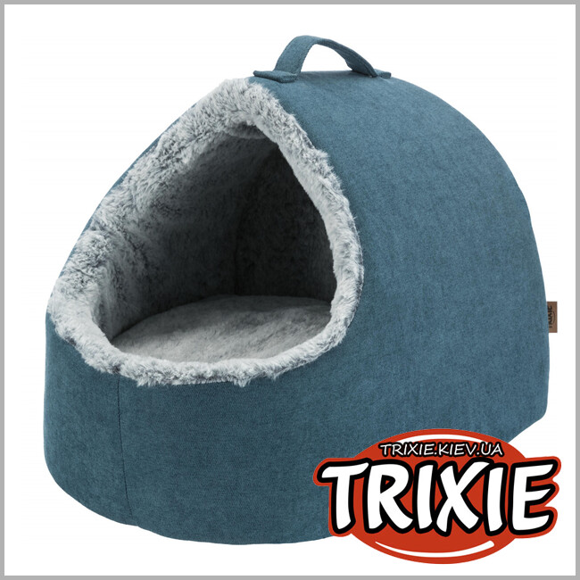 ТРИКСИ Украина - Лежак-пещера Trixie Tonio vital (35*30*40см  петроль/бело-серый)
