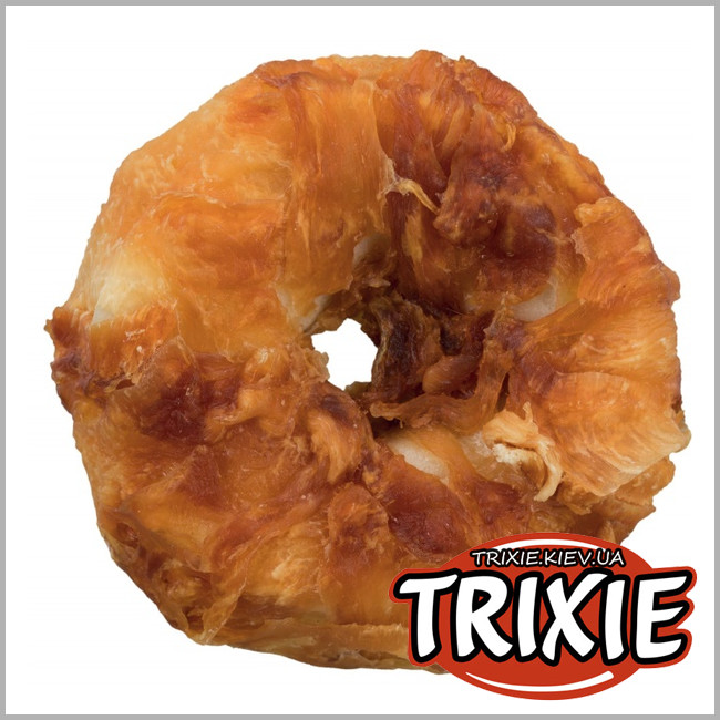 ТРИКСИ Украина - Кольцо жевательное для собак TRIXIE - Denta Fun (курица 6см/110гр*2шт)