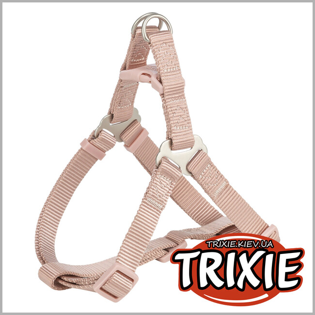 ТРІКСІ Україна - Шлея для собак Trixie 204535 "Premium "One Touch", M: 50-65см/20мм,пудровий