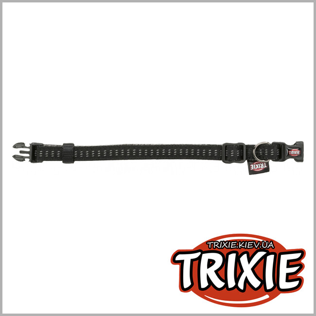 ТРИКСИ Украина - Ошейник Softline Elegance-TRIXIE (S-M: 30-45см/15мм, черный/графит)