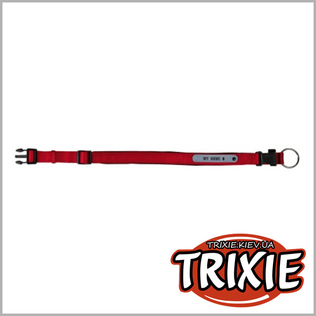 ТРИКСИ Украина - Ошейник с подкладкой для собак TRIXIE - Premium (Размер:30–35см/20мм, Цвет:красный)