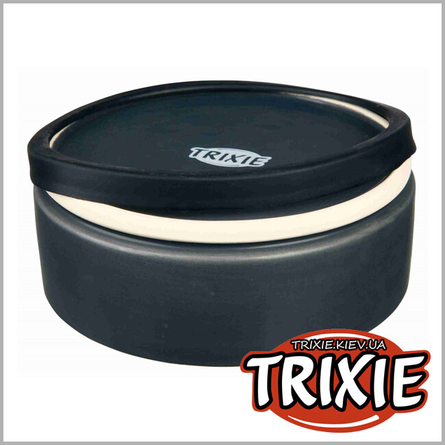 ТРИКСИ Украина - Миска керамическая на резиновом основании Trixie Jimmy  (0.4л / 12см)