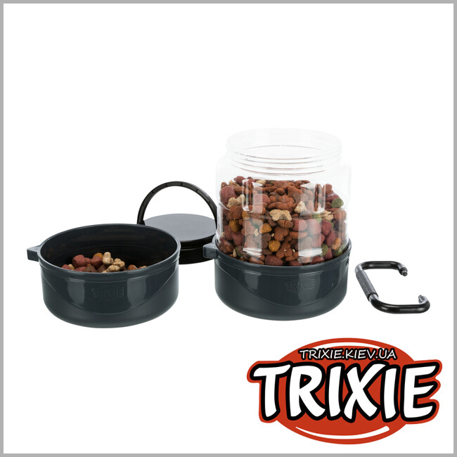 ТРИКСИ Украина - Бокс для пищи с мисками Trixie Travel Set (2 миски 750ml / 1 миска для воды 2L )