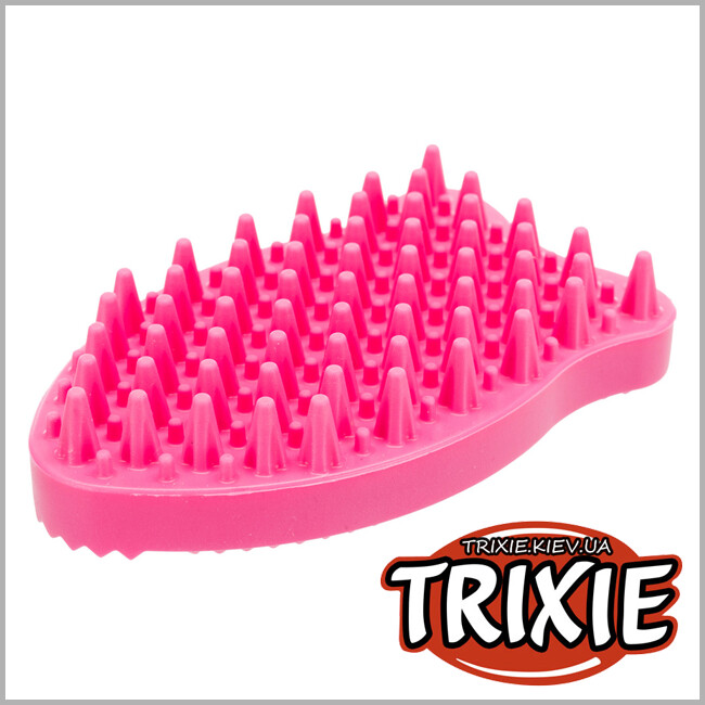 ТРИКСИ Украина - Щетка массажная д/котов TRIXIE (силикон, 7х11см, розовый)