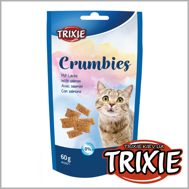 ТРИКСИ Украина - Лакомство для кошек TRIXIE-Crumbies (лосось / таурин 60g)