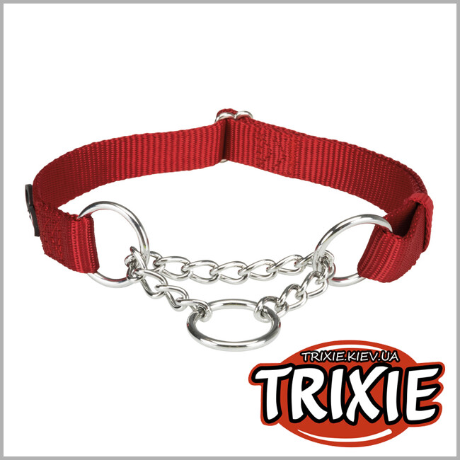 ТРИКСИ Украина - Ошейник-удавка Premium-TRIXIE (нейлон 30–40см/15мм, красный)
