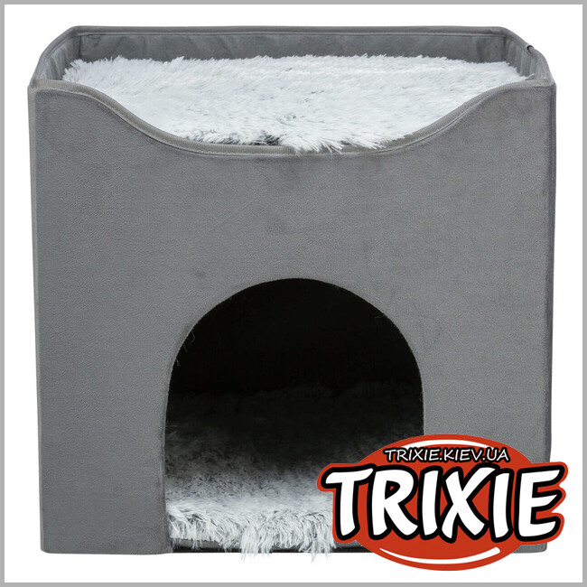 ТРИКСИ Украина - Лежак-пещера Trixie 375010 "Harvey", 38х38х38см, серый/бело-черный