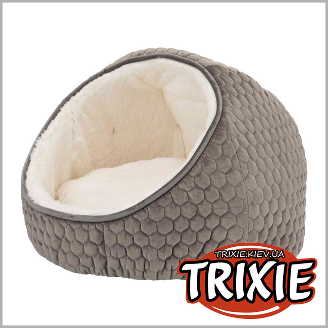 ТРИКСИ Украина - Лежак пещера Trixie Livia (плюш 45*33см серо-коричневый / кремовый)