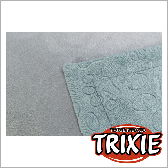ТРИКСИ Украина - Одеяло Trixie "Barry" (мягкий плюш), 150х100, синий/серый