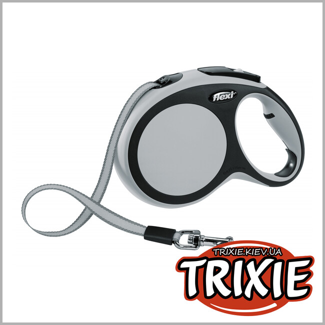 ТРИКСИ Украина - Флекси TRIXIE - New COMFORT (L: 8 м/50 кг, серый)