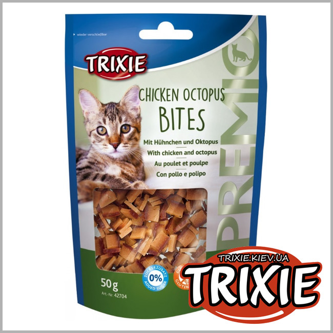 ТРИКСИ Украина - Лакомство для котов TRIXIE - Premio (курица+осьминог 50g)