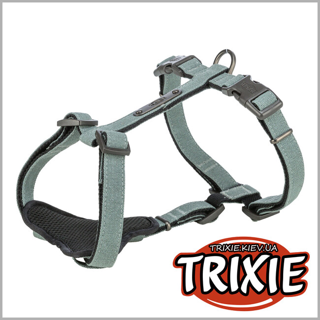 ТРІКСІ Україна - Шлея для собак Trixie 1969916 CityStyle H-harness для собак бавовна L–XL 75–120 см 25 мм світло-зелена