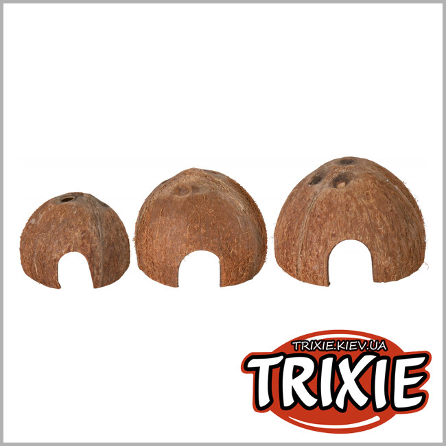 ТРІКСІ Україна - Будиночок норка Кокос для гризунів TRIXIE (натуральний 8 / 10 / 12см /// 3шт)