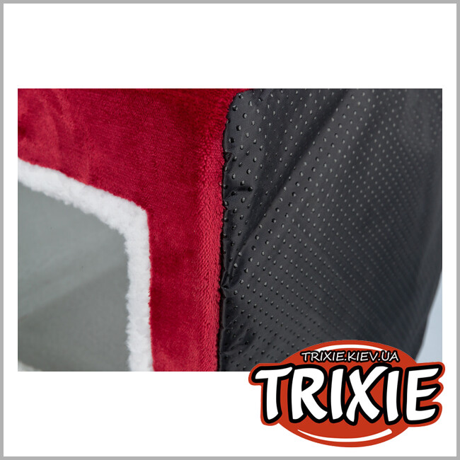 ТРИКСИ Украина - Лежак Trixie 92407 для собак Рождественский Nevio плюш/бараний мех/полиэстер/флис красный 35*45*38см