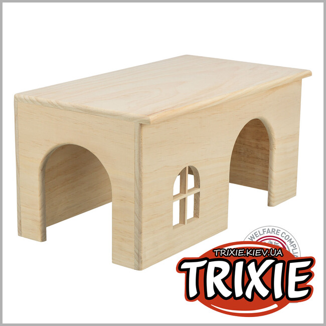 ТРІКСІ Україна - Дерев\'яний будиночок для кроликів - TRIXIE (дерево 40*20*23см)