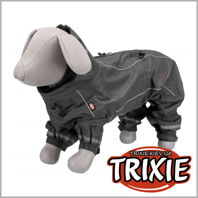 ТРИКСИ Украина - Дождевик-комбез TRIXIE - Vaasa (S: 33 см, серый)