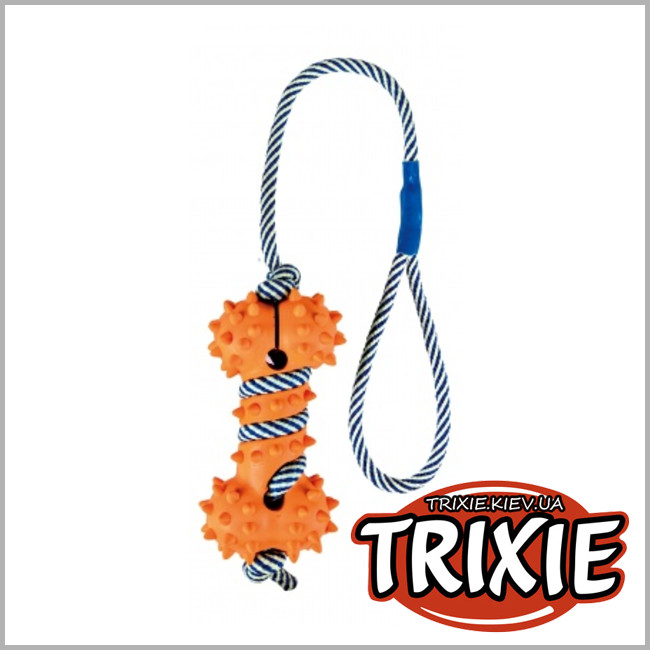 ТРИКСИ Украина - Кость на светящемся канате  для собак TRIXIE