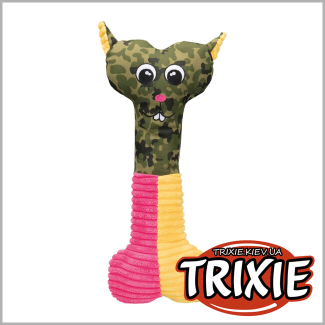 ТРИКСИ Украина - Плюшевая кость для собак TRIXIE (плюш/ткань, 40 см, хаки)