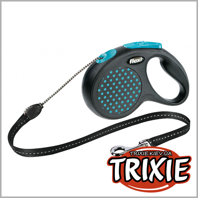 ТРИКСИ Украина - Флекси TRIXIE - DESIGN (5м /до 20кг, синий)