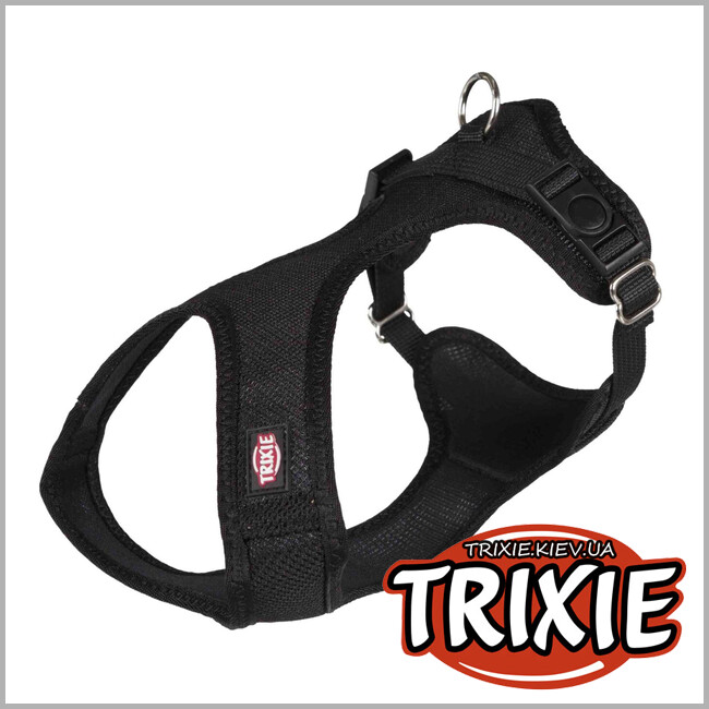 ТРІКСІ Україна - Шлея Trixie 16251 для собак Soft м'яка нейлон чорна розмір XXS-XS 28-40 см/15 мм