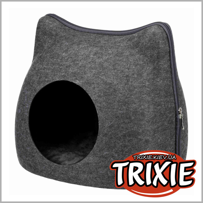 ТРИКСИ Украина - Место-пещера с застёжкой Cat -TRIXIE (38 × 35 × 37 см, серый)