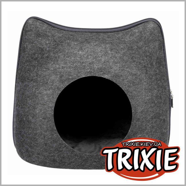 ТРИКСИ Украина - Место-пещера с застёжкой Cat -TRIXIE (38 × 35 × 37 см, серый)