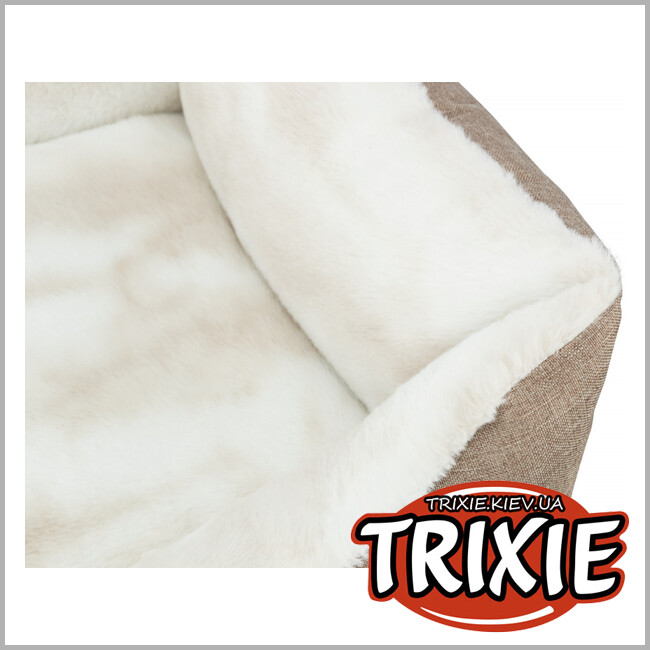 ТРИКСИ Украина - Мягкое место для собак Trixie Nelli (светло-коричневый / бело-серо-коричневый, 60*50 cm)