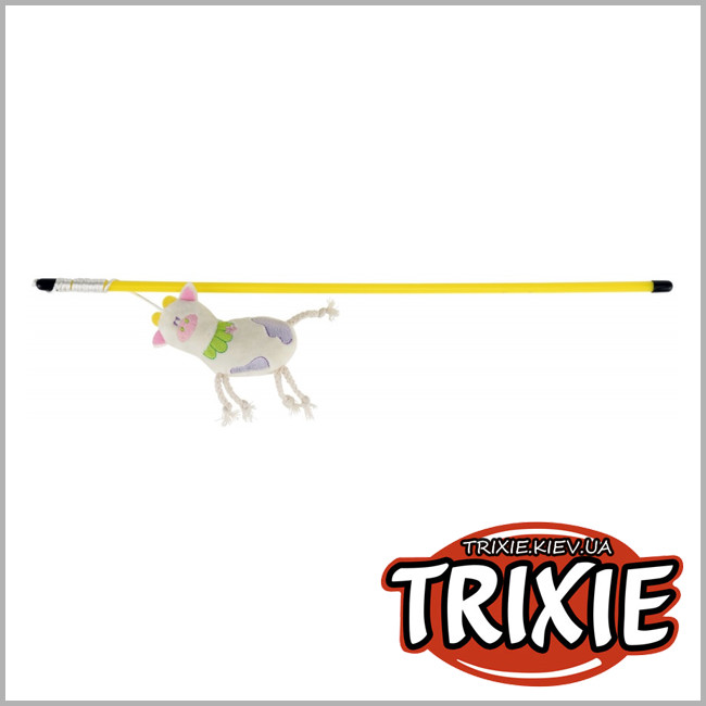 ТРІКСІ Україна - Вудка для кішки TRIXIE - з чарівною коровою (Довжина: 47см)