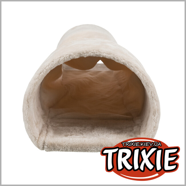 ТРИКСИ Украина - Мягкое место тоннель для кролика TRIXIE  (бежевый плюш 27*21*80 см)