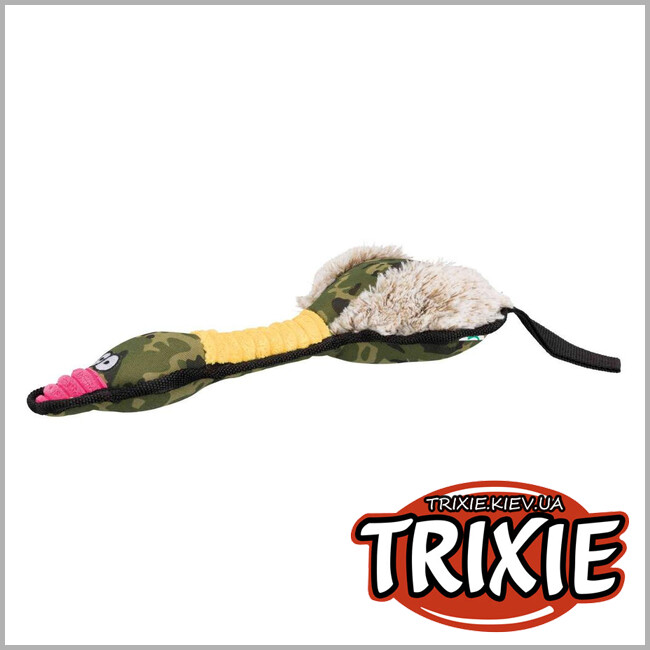 ТРИКСИ Украина - Утка длинная TRIXIE (плюш/ткань, 35см, хаки)