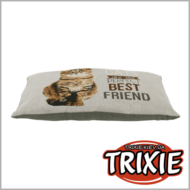 ТРИКСИ Украина - Лежак TRIXIE - Chipo с рисунком Кот (60х48 см серый)