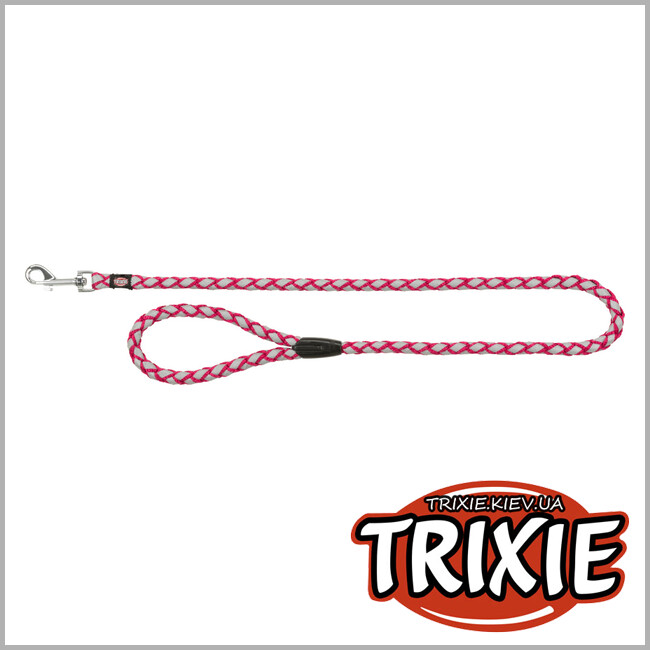 ТРІКСІ Україна - Повідець Cavo-TRIXIE світловідбиваюча (Розмір S–M: 1.00м/12мм, фуксія)
