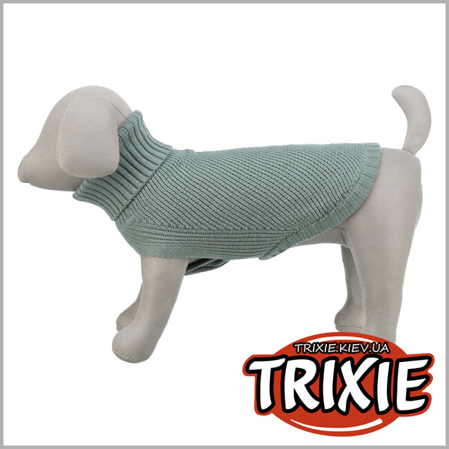 ТРИКСИ Украина - CityStyle пуловер Trixie 680190 "Berlin", ХL: 70см, шалфей