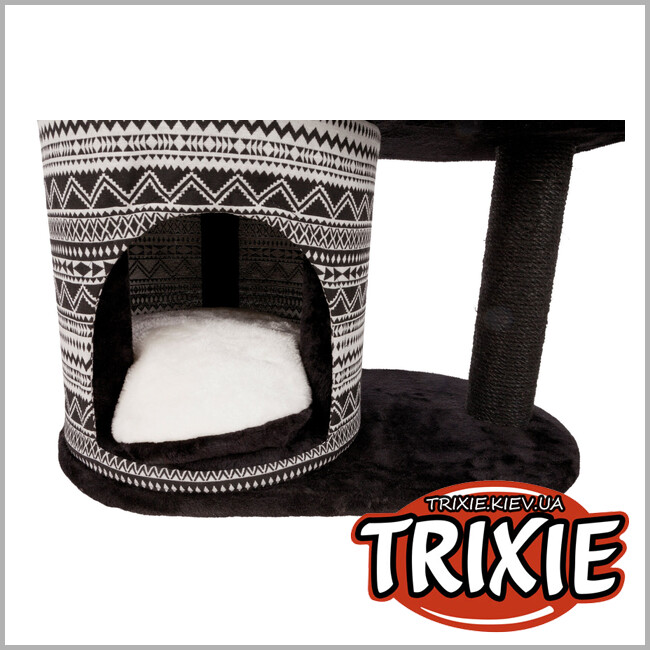 ТРІКСІ Україна - Будиночок-драпак для котів Trixie 43466 "Giada", 112см, чорний/білий