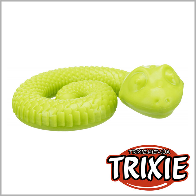 ТРИКСИ Украина - Змея для медленной еды Trixie Snack Snake (TRP резина со звуком 18 см)